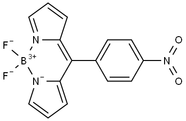 8-(p-nitrophenyl)-4,4-difluoro-4-bora-3a,4a-diaza-s-indacene Structure