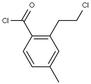 Benzoyl chloride, 2-(2-chloroethyl)-4-methyl- Structure