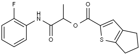 2-(2-fluoroanilino)-1-methyl-2-oxo-ethyl] 5,6-dihydro-4H-cyclopenta[b]thiophene-2-carboxylate|