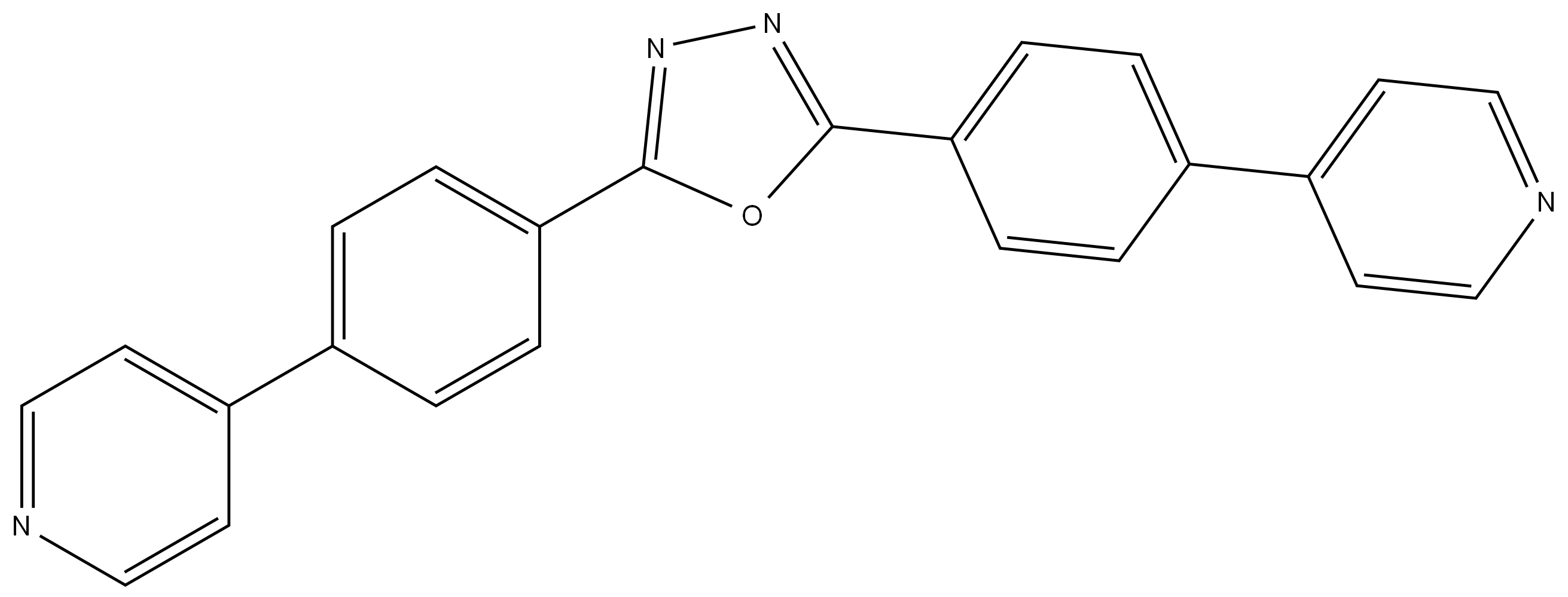 2,5-bis(4-(pyridin-4-yl)phenyl)-1,3,4-oxadiazole Struktur
