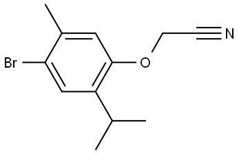 2-(4-bromo-2-isopropyl-5-methylphenoxy)acetonitrile 化学構造式