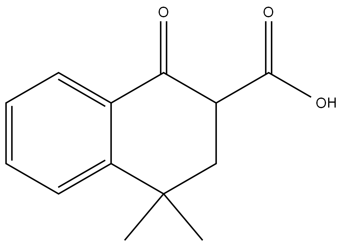 1,2,3,4-Tetrahydro-4,4-dimethyl-1-oxo-2-naphthalenecarboxylic acid Structure