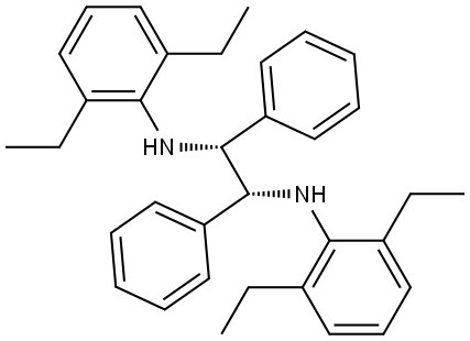 (1R,2R)-N1,N2-bis(2,6-diethylphenyl)-1,2-diphenylethane-1,2-diamine Struktur