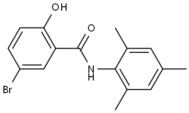 5-Bromo-2-hydroxy-N-(2,4,6-trimethylphenyl)benzamide Struktur