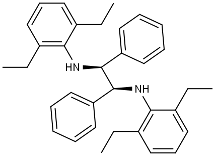 (1S,2S)-N1,N2-bis(2,6-diethylphenyl)-1,2-diphenylethane-1,2-diamine Struktur