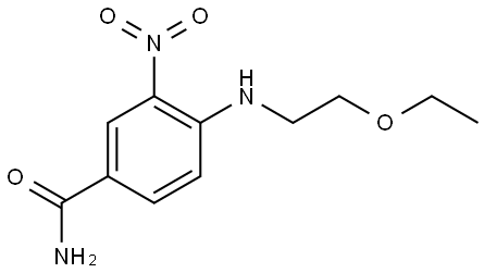 Benzamide, 4-[(2-ethoxyethyl)amino]-3-nitro- Struktur