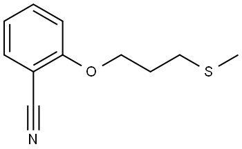 2-[3-(Methylthio)propoxy]benzonitrile Structure