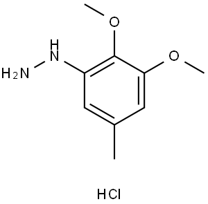 Hydrazine, (2,3-dimethoxy-5-methylphenyl)-, hydrochloride (1:1) Struktur