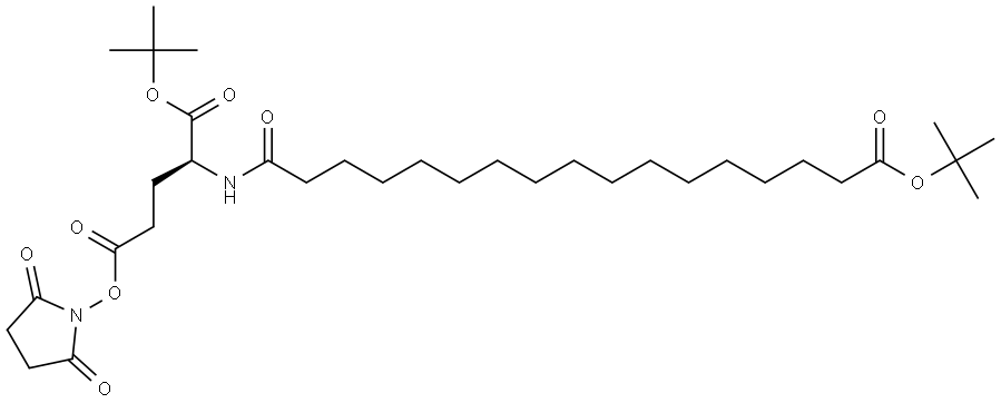 L-Glutamic acid, N-[17-(1,1-dimethylethoxy)-1,17-dioxoheptadecyl]-, 1-(1,1-dimethylethyl) 5-(2,5-dioxo-1-pyrrolidinyl) ester|司美格鲁肽杂质