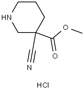 Methyl 3-cyanopiperidine-3-carboxylate hydrochloride Struktur