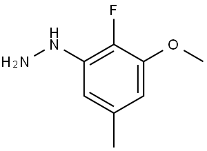 Hydrazine, (2-fluoro-3-methoxy-5-methylphenyl)- Struktur