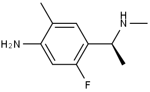 (S)-5-fluoro-2-methyl-4-(1-(methylamino)ethyl)aniline Structure