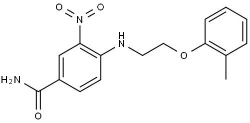 Benzamide, 4-[[2-(2-methylphenoxy)ethyl]amino]-3-nitro- Struktur