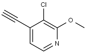 3-chloro-4-ethynyl-2-methoxypyridine Structure