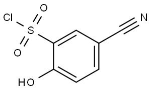 5-Cyano-2-hydroxybenzenesulfonyl chloride Struktur