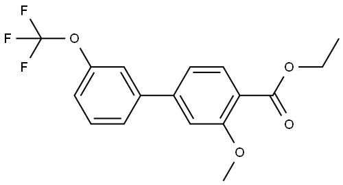 Ethyl 3-methoxy-3'-(trifluoromethoxy)[1,1'-biphenyl]-4-carboxylate Structure