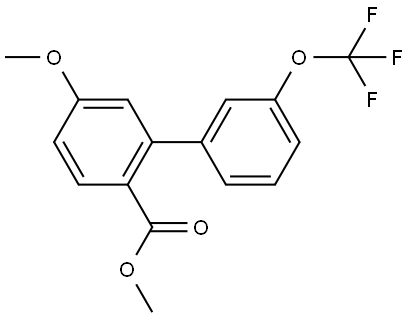 Methyl 5-methoxy-3'-(trifluoromethoxy)[1,1'-biphenyl]-2-carboxylate Structure