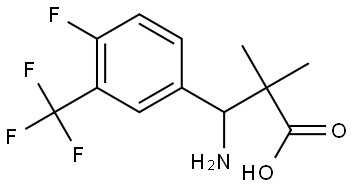 3-amino-3-(4-fluoro-3-(trifluoromethyl)phenyl)-2,2-dimethylpropanoic acid 结构式