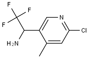 1-(6-CHLORO-4-METHYL(3-PYRIDYL))-2,2,2-TRIFLUOROETHYLAMINE Structure