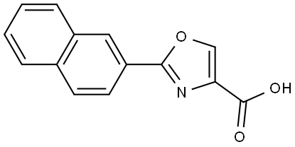 4-Oxazolecarboxylic acid, 2-(2-naphthalenyl)- Structure