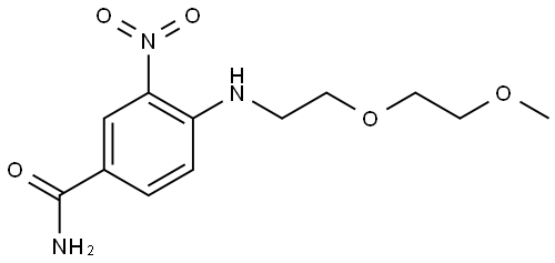 Benzamide, 4-[[2-(2-methoxyethoxy)ethyl]amino]-3-nitro- Struktur