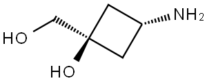 (1s,3s)-3-Amino-1-(hydroxymethyl)cyclobutan-1-ol Struktur