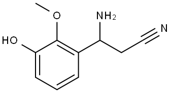 3-AMINO-3-(3-HYDROXY-2-METHOXYPHENYL)PROPANENITRILE Structure