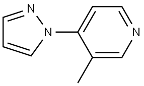 Pyridine, 3-methyl-4-(1H-pyrazol-1-yl)- Structure
