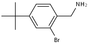 (2-bromo-4-(tert-butyl)phenyl)methanamine Structure
