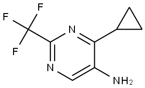 4-Cyclopropyl-2-(trifluoromethyl)pyrimidin-5-amine Struktur