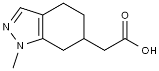2-(1-Methyl-4,5,6,7-tetrahydro-1H-indazol-6-yl)acetic acid Struktur
