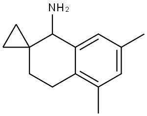 3′,4′-Dihydro-5′,7′-dimethylspiro[cyclopropane-1,2′(1′H)-naphthalen]-1′-amine Structure