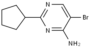 5-Bromo-4-amino-2-(cyclopentyl)pyrimidine Struktur