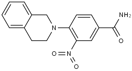 Benzamide, 4-(3,4-dihydro-2(1H)-isoquinolinyl)-3-nitro- Struktur