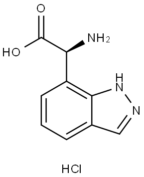 (S)-2-Amino-2-(1H-indazol-7-yl)aceticacidhydrochloride Struktur