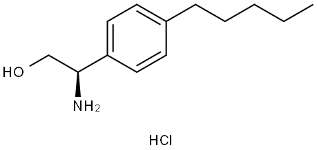 Benzeneethanol, β-amino-4-pentyl-, hydrochloride (1:1), (βR)- Structure