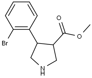 Methyl4-(2-bromophenyl)pyrrolidine-3-carboxylate Struktur