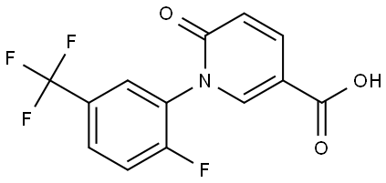 1-[2-Fluoro-5-(trifluoromethyl)phenyl]-1,6-dihydro-6-oxo-3-pyridinecarboxylic... Structure
