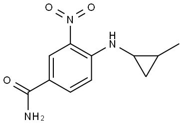 Benzamide, 4-[(2-methylcyclopropyl)amino]-3-nitro- Struktur