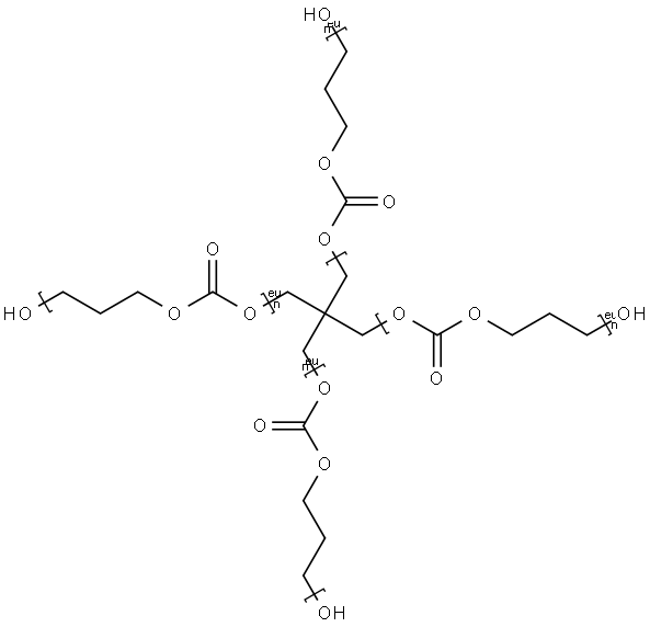 Poly(oxycarbonyloxy-1,3-propanediyl), α-hydro-ω-hydroxy-, ester with 2,2-bis(hydroxymethyl)-1,3-propanediol (4:1) Structure
