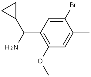 5-Bromo-α-cyclopropyl-2-methoxy-4-methylbenzenemethanamine Structure