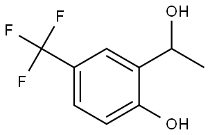 2-(1-Hydroxyethyl)-4-(trifluoromethyl)phenol Struktur