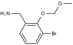 (3-Bromo-2-(methoxymethoxy)phenyl)methanamine Struktur