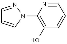 3-Pyridinol, 2-(1H-pyrazol-1-yl)- Structure