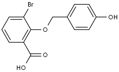 3-Bromo-2-[(4-hydroxyphenyl)methoxy]benzoic acid Structure