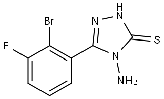 4-Amino-5-(2-bromo-3-fluorophenyl)-2,4-dihydro-3H-1,2,4-triazole-3-thione Structure