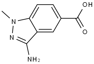 3-Amino-1-methyl-1H-indazole-5-carboxylic acid Struktur
