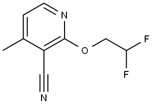 2-(2,2-Difluoroethoxy)-4-methyl-3-pyridinecarbonitrile Structure