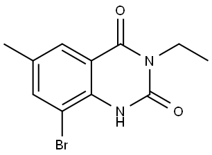 8-Bromo-3-ethyl-6-methylquinazoline-2,4(1H,3H)-dione Struktur