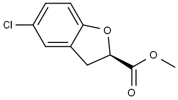 Methyl (R)-5-chloro-2,3-dihydro-2-benzofurancarboxylate Structure